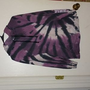 VS pink purple tie dye hooded sweatshirt